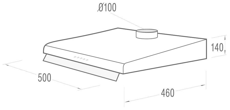 Подвесная вытяжка Gorenje DU 5446 W