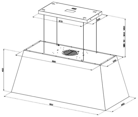Кухонная вытяжка Faber Chloe XL IS Cast Iron F110