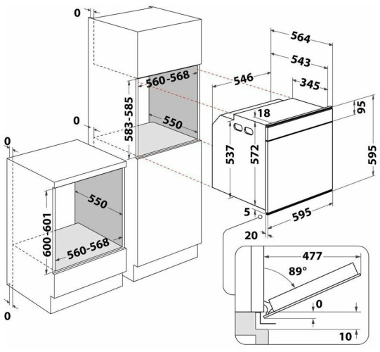 Электрический духовой шкаф Whirlpool W7 OS4 4S1 P