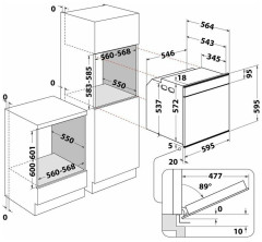 Электрический духовой шкаф Whirlpool W7 OS4 4S1 P