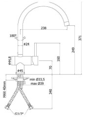 Смеситель для кухни Paffoni LIGHT хром LIG280CR