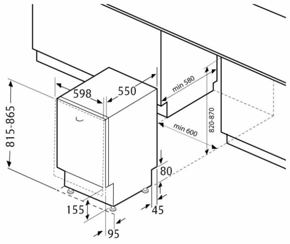 Посудомоечная машина Flavia BI 60 Kaskata Light