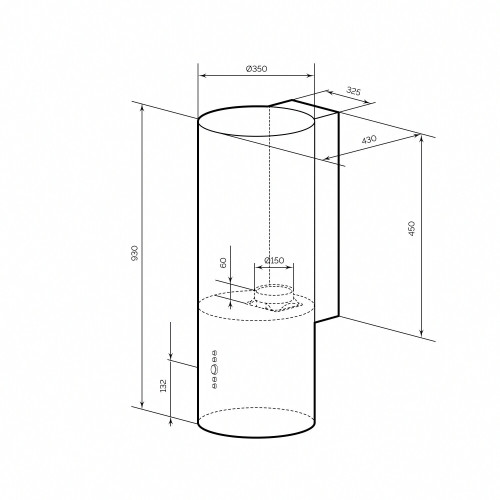 Кухонная вытяжка Lex Gamma 350 White