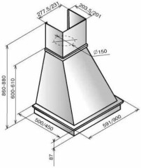 Кухонная вытяжка Elikor Вилла 90 бежевый дуб неокрашенный