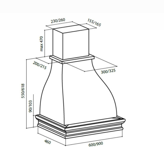 Кухонная вытяжка LEX TORINO 900 WHITE