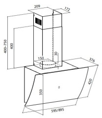 Кухонная вытяжка Lex Plaza GS 900 White