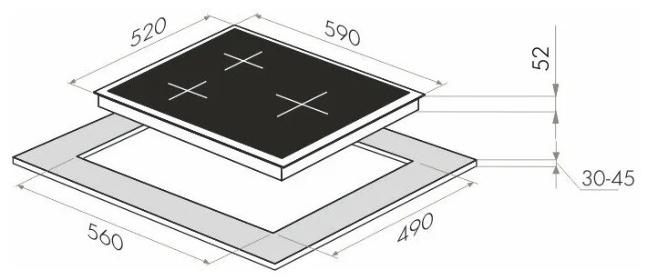 Электрическая варочная панель MAUNFELD EVCE 593.T-BK
