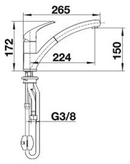 Смеситель для мойки Blanco Bravon-S хром 520282