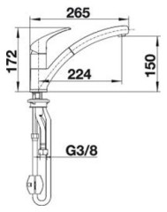 Смеситель для мойки Blanco Bravon-S хром 520282