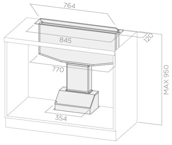 Встраиваемая вытяжка Elica See You BL/A/90