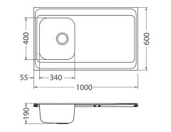 Кухонная мойка Alveus Classic Pro 70 Sat-90 1130471