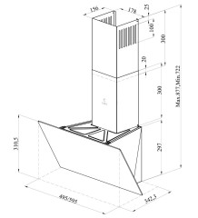 Кухонная вытяжка Lex Meta GS 600 черный