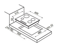 Газовая варочная панель Ardesia SL 6V4 GTX