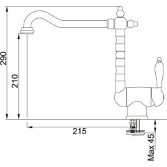 Смеситель для кухонной мойки Franke Old England Window бронза 115.0028.206
