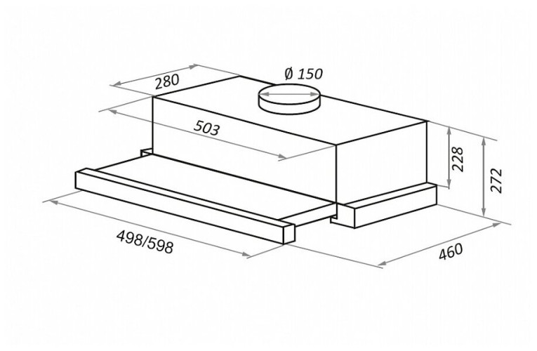 Встраиваемая вытяжка Maunfeld TS Touch 60 белый