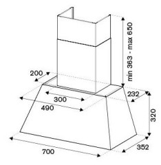 Кухонная вытяжка Bertazzoni KR70HER1NEDA