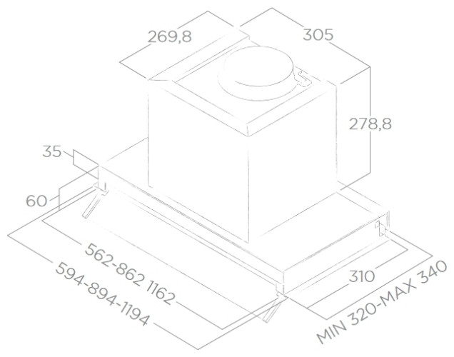 Встраиваемая вытяжка Elica BOXIN ADVANCE IX A 60