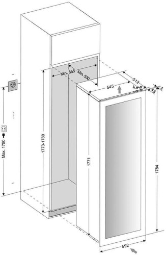 Винный шкаф Dunavox DAVG 114 288DOP TO