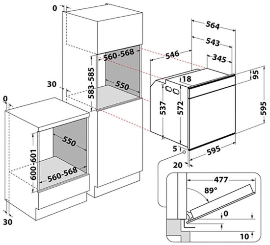 Электрический духовой шкаф Whirlpool W6 OM5 4S H