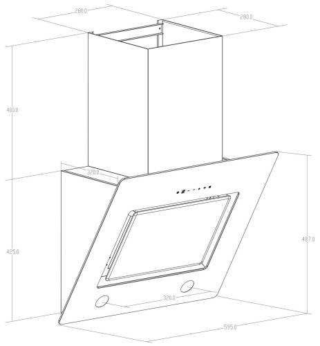 Кухонная вытяжка Lex Lucido N 600 black