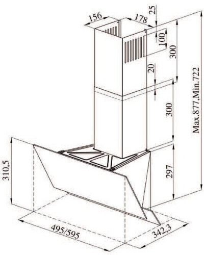 Кухонная вытяжка Darina Slide G600Gr