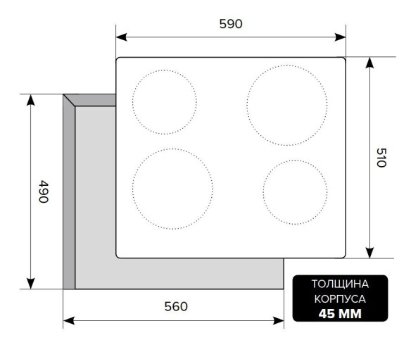 Электрическая варочная панель Lex EVE 640 BL