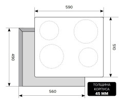 Электрическая варочная панель Lex EVE 640 BL
