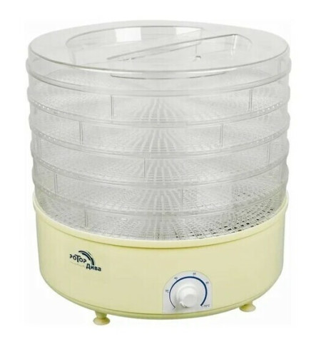 Сушилка для овощей Ротор Дива СШ-007 с 5 прозрачными решетками цветная упаковка