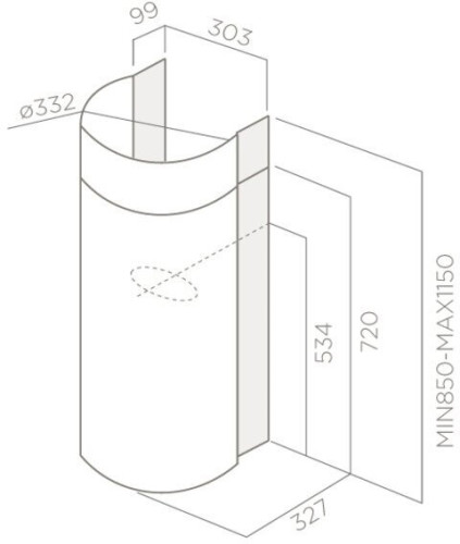 Кухонная вытяжка Elica ZENITH II IX A 33
