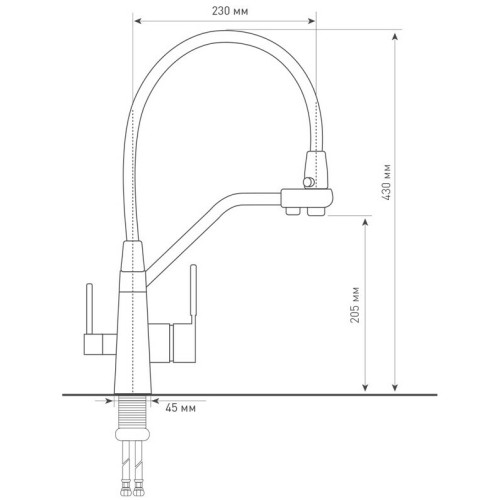 Смеситель для кухни Zigmund & Shtain ZS 2200 нержавейка