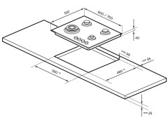 Газовая варочная панель Lex GVG 644 T BL