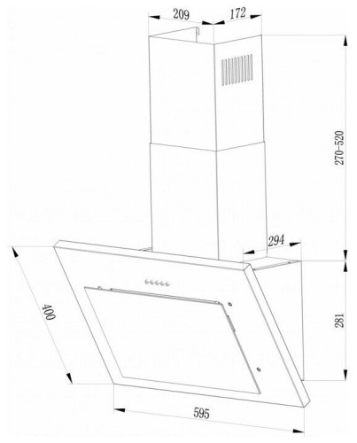 Кухонная вытяжка Hebermann HBKH 60 1 W