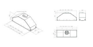 Встраиваемая вытяжка PANDO GTI 81 IX 1050 ECO SEC PLUS