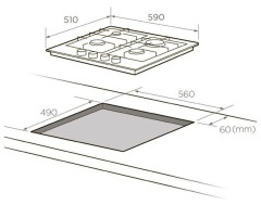 Газовая варочная панель Midea MG-606 B