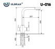 Смеситель для кухни Ulgran U-016 серый U-016-310