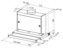 Встраиваемая вытяжка Faber Omnia GR/X A90