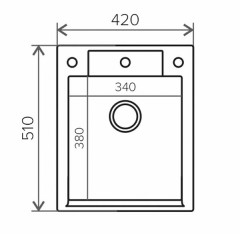 Кухонная мойка Polygran ARGO-420 Белый Хлопок