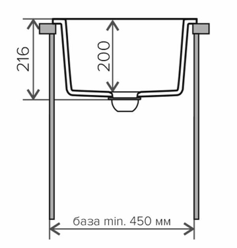 Кухонная мойка Polygran ARGO-420 Белый Хлопок