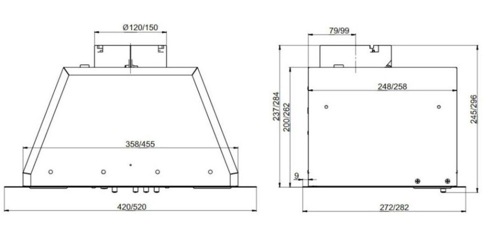 Встраиваемая вытяжка Elikor BOX 52П-700 черный
