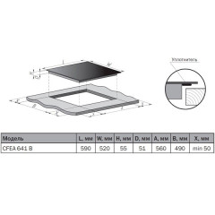 Электрическая варочная панель Pyramida CFEA 641 B