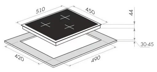 Электрическая варочная панель HOMSair HVY43DBK