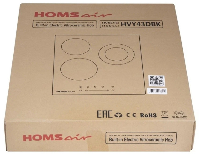 Электрическая варочная панель HOMSair HVY43DBK