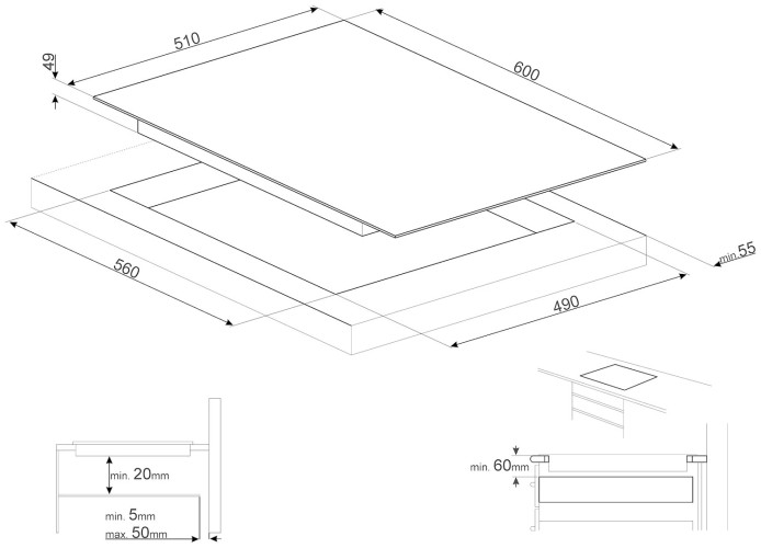 Индукционная варочная панель Smeg SI2M7643D
