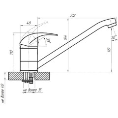 Смеситель для кухни Сантаком Stomega 3301-3