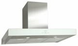 Кухонная вытяжка Elikor Агат 90Н 1000 Е4Д нержавейка белое стекло