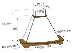 Кухонная вытяжка Jet Air Denver WH A 60 T Grezzo