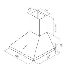 Кухонная вытяжка Ciarko Retro 60 Black