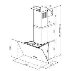Кухонная вытяжка ZorG Arstaa 60 S бежевое стекло