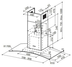 Кухонная вытяжка Faber Ray LED X/V A90