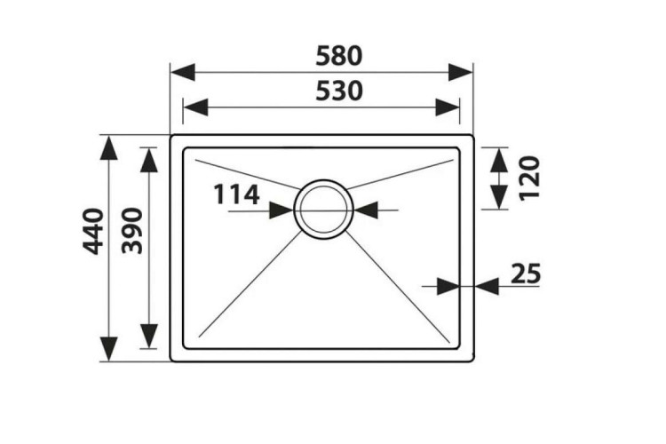 Кухонная мойка Kaiser KSM-5844 сталь